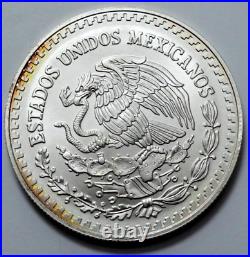 1998 MS UNC 1 Oz 999SILVER MEXICO Libertad Pura Plata Rare Coin Nat. Toning Round