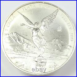 1999 Mo MEXICO 1 oz Silver Libertad Un Onza Coin #45232