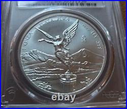 1999 Mo Mexico Onza Libertad. 999 Silver PCGS MS69 Key Date