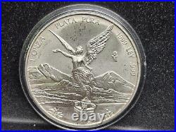 1999 Mo Mexico Una Onza. 999 Silver Libertad-Only 95,000 MINTED! Toning