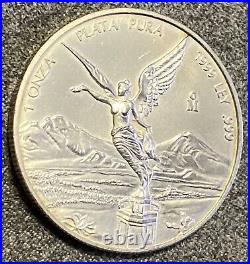 1999 UNC 1 Oz 999 SILVER MEXICO Libertad Pura Plata Coin Limited Mint Rare Round