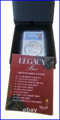 1st EDITION Libertad Legacy Box Set OGP with2010-Mo Custom Libertad MS69 NGC