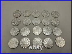 (20) 2009 Mexican Libertad 1 oz. 999 Fine Silver UNC Coins, OPEN ROLL