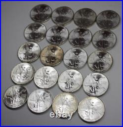 20 Libertads 1985 Mexico 1oz Silver Libertad Onza 20 BU Ounce Coins 103GRA