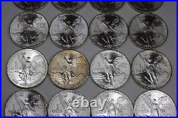 20 Libertads 1985 Mexico 1oz Silver Libertad Onza 20 BU Ounce Coins 103GRA