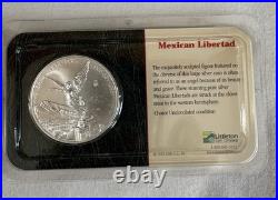2000 Mexican Libertad. 999 Silver Coin in Littleton Holder Mexico City Mint
