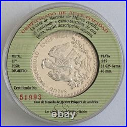 2000 Mexico Ano Millennium Casa de Moneda Silver Proof Coin COA + Capsule