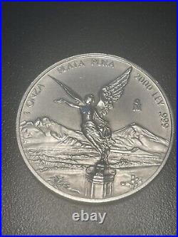 2000 Mexico Libertad 1 Onza Mexican. 999 1 oz Silver Coin Uncirculated