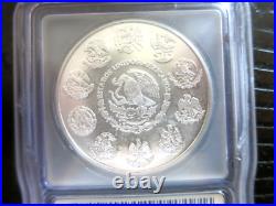 2000 Mo Mexican Libertad 1 Onza Troy De Plata Plata Pura. 0999 Icg Ms66