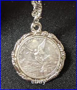 2001.999 Silver 1/20 Onza Mexican Libertad Necklace / Pendant