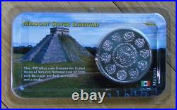 2001 MEXICAN LIBERTAD Littleton Showpak MS 1 OZ 1OZ Silver Coin. 999 BU Bullion