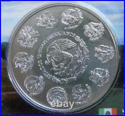 2001 MEXICAN LIBERTAD Littleton Showpak MS 1 OZ 1OZ Silver Coin. 999 BU Bullion