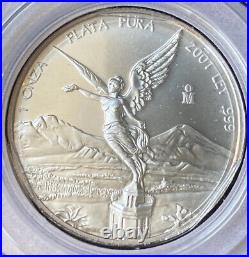 2001 Mexico 1 oz Silver Libertad Una Onza Plata Pura Uncirculated. 999 Fine