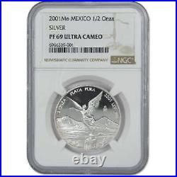 2001 Mo Mexican Libertad PF 69 NGC 1/2 oz Silver Proof SKUCPC6847