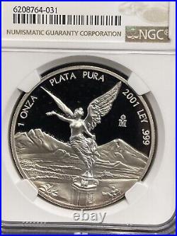 2001 Mo Mexico 1 Oz Onza Proof Libertad NGC PF67DCAM Rare Coin 2K Mintage