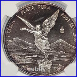 2001 Silver Libertad 1 oz NGC MS 68