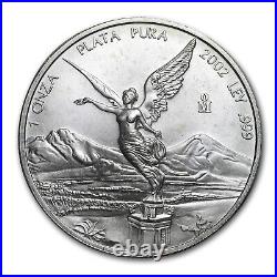 2002 1 oz Silver Mexican Libertad (Abrasions) SKU #151647