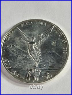 2002 Mexico 1 oz 0.999 Silver Libertad (Mild Milk Spotting)