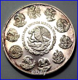 2004 PL 1 Oz 999 SILVER Ley Mexican Libertad Pura Plata Rare Nat. Toning Coin