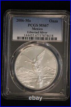 2006-Mo Mexico 1 oz Silver Libertad MS67 PCGS