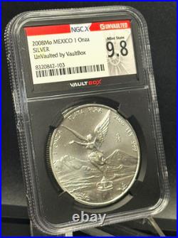 2008 Mexico 1 oz Silver Libertad? NGCX 9.8 VaultBox Certified Beauty