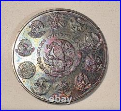 2008 Mexico Libertad Silver 1 Onza Amazing Rainbow Toned