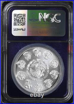 2008-Mo Mexico 1 oz Silver Libertad MS-69 NGC Purple Core Trader Bea Slab