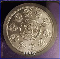 2008-Mo Mexico 1 oz Silver Libertad MS-69 NGC Purple Core Traderbea Slab Mexican