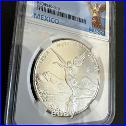 2008Mo-1 oz MS69 Libertad BU. 999 Silver Coin NGC-Mexico Angel Label Onza
