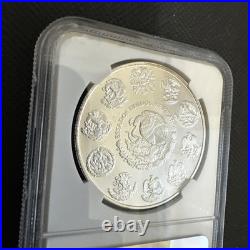2008Mo-1 oz MS69 Libertad BU. 999 Silver Coin NGC-Mexico Angel Label Onza