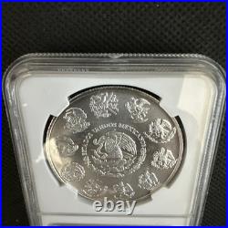 2008Mo-1 oz MS69 Libertad BU. 999 Silver Coin NGC-Mexico Angel Label Onza