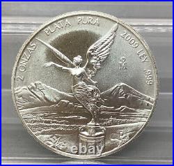 2009 Mexico 2 Oz Dos Onza Libertad. 999 Silver