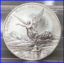 2009 Mexico 2 Oz Dos Onza Libertad. 999 Silver