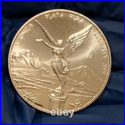 2009-Mo Mexico Libertad 1 Onza Plata Pura Ley. 999 Fine Silver 1oz Mexican Coin