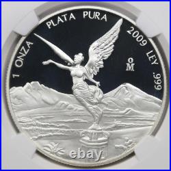 2009 Mo Mexico Libertad Winged Victory Silver 1 Onza Proof PF 69 Ultra Cameo NGC