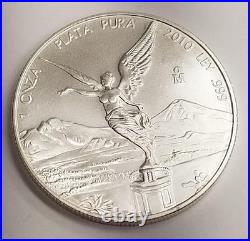 2010 Mexico Silver 1 Onza. 999 Silver 1 oz Coin Mexican Libertad