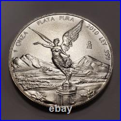 2010 Mo Mexico Libertad Onza 1 oz. 999 Silver BU Tougher Date SKU-Q3322. A