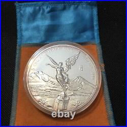 2010 Mo Silver Proof Mexico 5 Onza Libertad 5 Oz 999 Fine Silver Coin