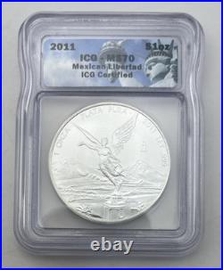 2011 1 Oz Silver Mexican Libertad MS 70 ICG Certified 2011 1 Oz Silver Mexican Libertad MS 70 ICG Certified