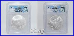 2011 & 2012 1oz Mexican Libertad. 999 Silver ICG MS70 LOT OF 2