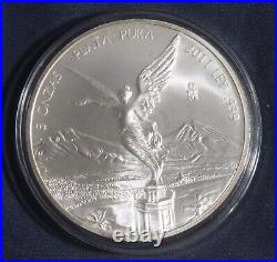 2011 Libertad 5 Oz. 999 Silver Coin Some Edge Toning Lot 200919-w