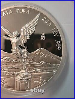 2011 Mexico 5 Onzas 5 oz Proof Silver Libertad in Capsule. Only 2,000 produced