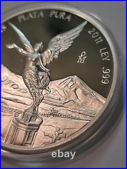 2011 Mexico 5 Onzas 5 oz Proof Silver Libertad in Capsule. Only 2,000 produced