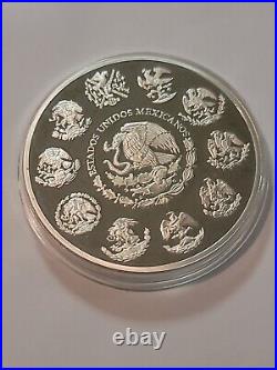 2011 Mexico 5 Onzas 5 oz Proof Silver Libertad in Capsule. Only 2,000 produced