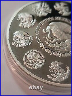 2011 Mexico 5 Onzas 5 oz Proof Silver Libertad in Capsule. Only 2,000 produced