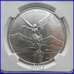 2011 Mexico One Ounce Libertad. 999 Fine Silver NGC MS68 #2943174-013