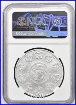2011 Mo Mexico 1 Onza Silver Libertad, Blue Angel Label, NGC MS-69