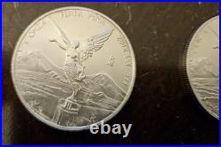 2012 Libertad 1 Oz fine silver Coin BU Mexican price for 2 coins (TWO)