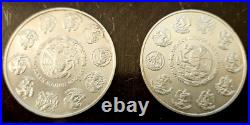 2012 Libertad 1 Oz fine silver Coin BU Mexican price for 2 coins (TWO)