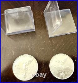 2012 Libertad 1 Oz fine silver Coin BU Mexican price for 2 coins (TWO)